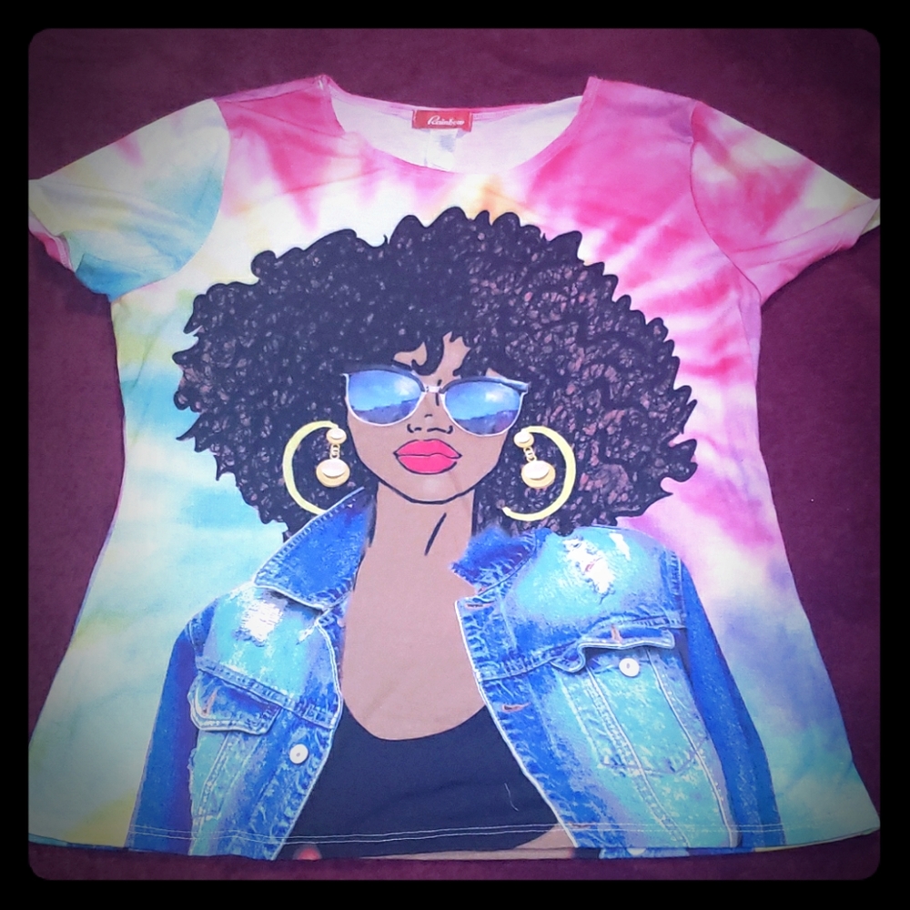 Plus-sized T shirt multi color